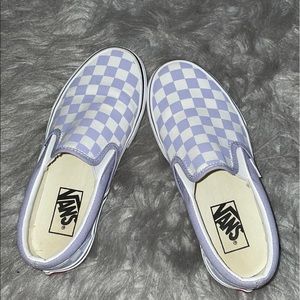 VANS LAVENDER CHECKERED WOMENS VANS